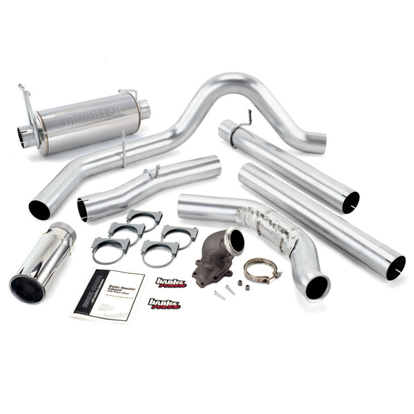 Banks Power 99 Ford 7.3L Cat Monster Exhaust w/ Power Elbow SS Single Exhaust w/ Chrome Tip 48658