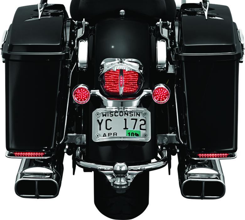 Kuryakyn Zombie Taillight Cover Chrome 9009