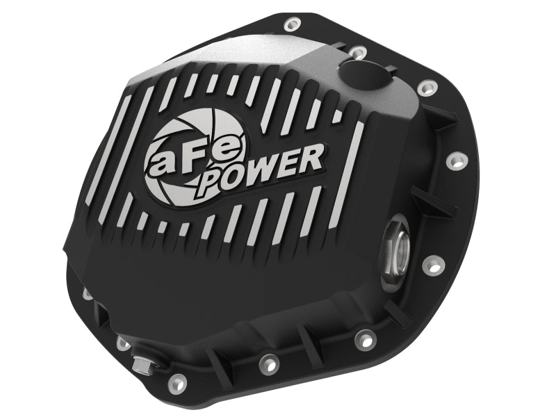 aFe Power Pro Series Rear Differential Cover Black w/ Machined Fins 14-18 Compatible with Dodge Trucks 2500/3500 46-70392