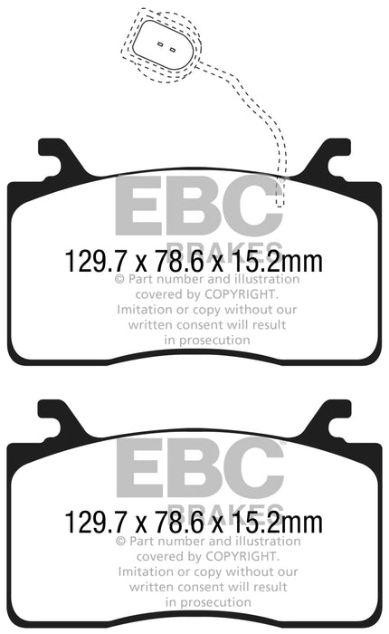 EBC 17-18 Alfa Romeo Giulia Ultimax OEM Replacement Front Brake Pads UD2052