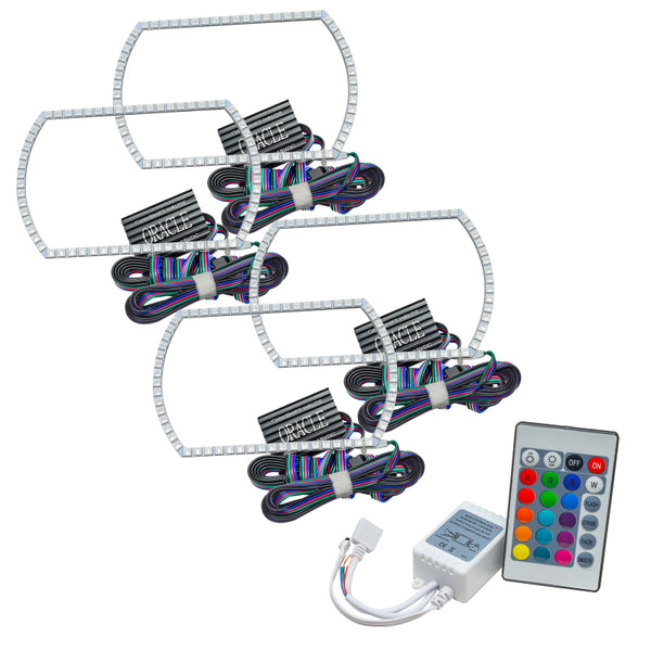 Oracle Chevy Silverado 07-13 Halo Kit Square Style ColorSHIFT w/ Simple Controller SEE WARRANTY 2358-504