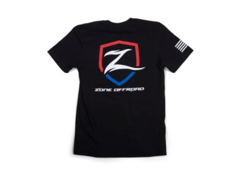ZONE Black Premium Cotton T-shirt W/ Patriotic Logos Xl U9162XL