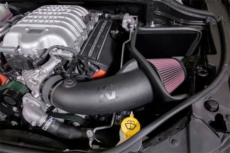 K&N 18-19 compatible with Jeep Grand Cherokee Trackhawk V8-6.2L F/I Aircharger Performance Intake 63-1579