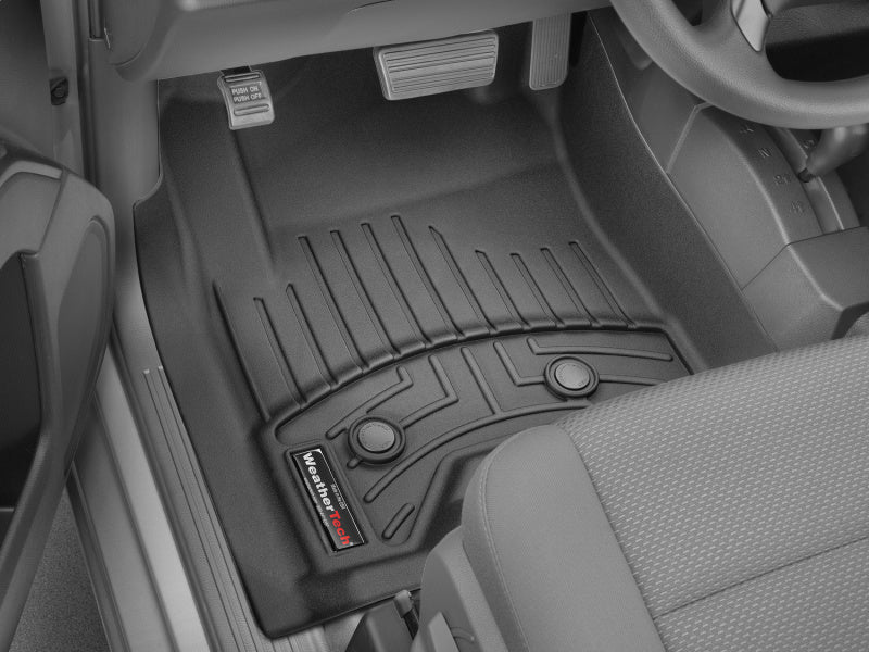 WeatherTech 08-14 Chevrolet Silverado 2500/3500 Crew/Extended Cab Vinyl Front FloorLiner Black 4413061V