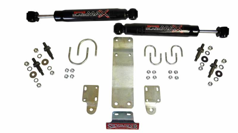 Skyjacker 2007-2017 compatible with Jeep Wrangler (JK) (Use w/ OEM Tie Rods) Dual Steering Damper Kit w/ Black Max 8204