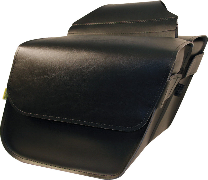 Dowco Willie & Max 58801-00 Raptor Series: Synthetic Leather Compact Slant Motorcycle Saddlebag Set, Black, Universal Fit, 20 Liter Capacity