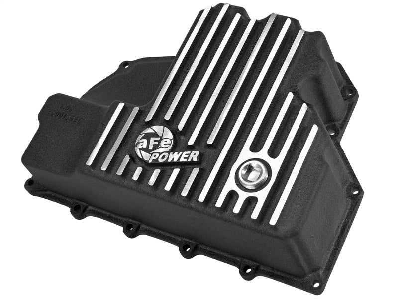 AFE Engine Oil Pan Black Machined; 14-16 Compatible with Dodge RAM 1500 EcoDiesel 3.0L V6 (td) 46-70282