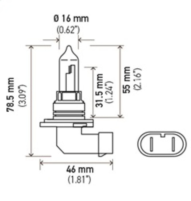 Hella 9005/HB3 12V 100W P20d T4 Halogen Bulb 9005 100W