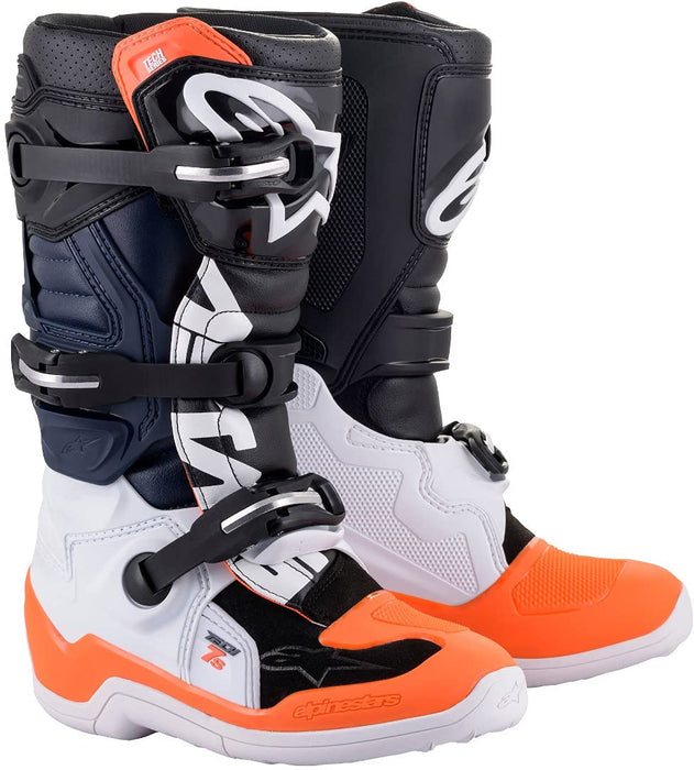 Alpinestars 2015017-1241-3 Tech 7S Boots Black/White/Orange Fluo Sz 03