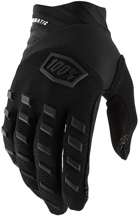 100% Airmatic Youth Gloves Black/Charcoal Md 10001-00001