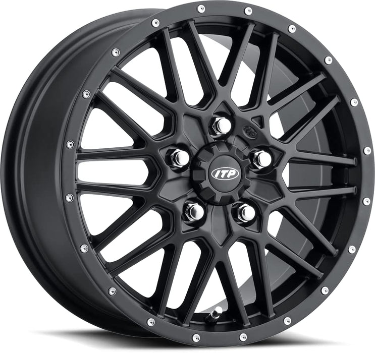 Itp 15RB545BX Hurricane Wheels - 15x7-6+1 Offset - 5/4.5 - Matte Black