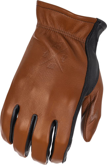 Highway 21 Men's Motorcycle Louie Gloves (Black/Tan, Small)