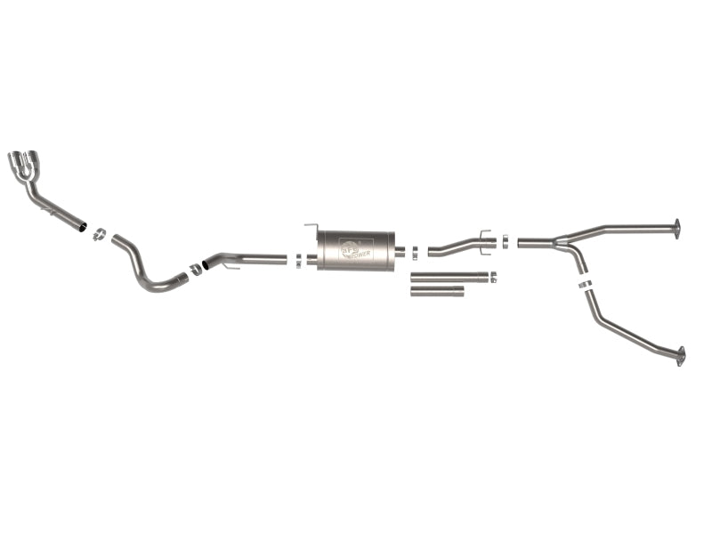 aFe 2022 Toyota Tundra V6-3.5L (tt) Vulcan Series 2.5in to 3in 304 SS Cat-Back Exhaust w/ Polish Tip 49-36061-P