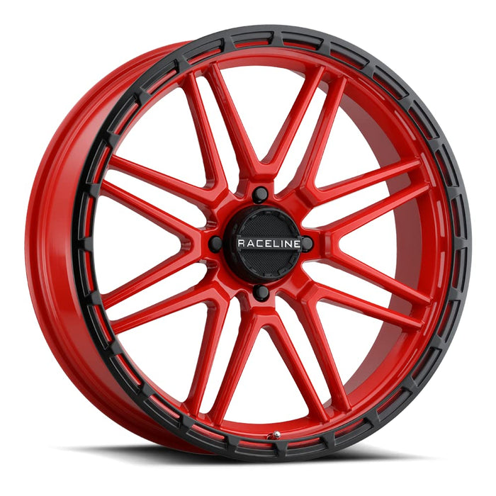 Raceline Wheels A11R KRANK XL UTV/ATV Wheel Red/Black 20x7" 4x156", 0 mm offset/(4"B/S)