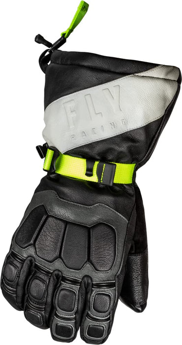 Fly Racing 2023 Snow Glacier Glove (Black/Grey/Hi-Vis, XX-Large)