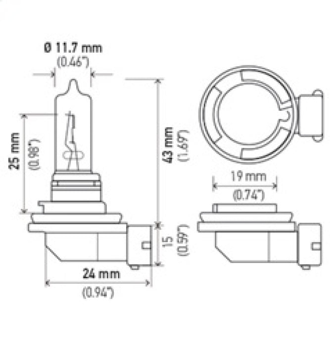 Hella Bulb H9 12V 65W PGJ19-5 T4 H9