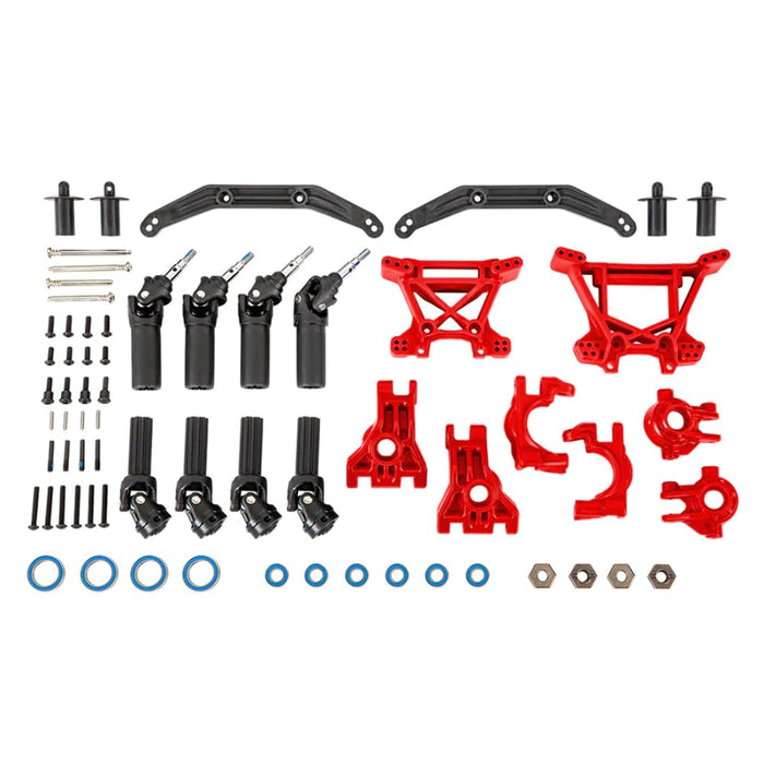 Traxxas 9080R Outer Driveline & Suspension Upgrade Kit Extreme Heavy Duty Red