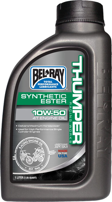 Bel-Ray 99551-B1LW Thumper Racing Works Full Synthetic Ester 4T Engine Oil - 10W60-1L.