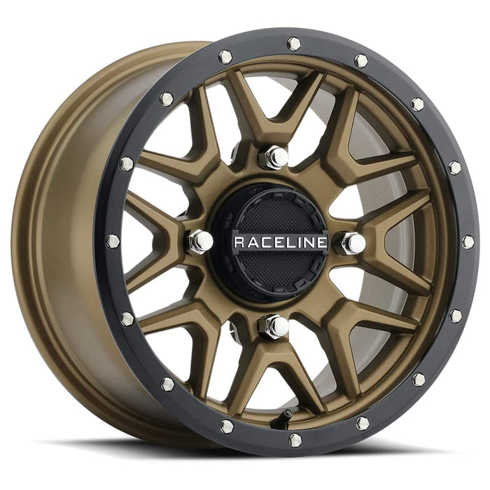 Raceline Krank Wheel-15x7-5+2 Offset-4/156 Black Wheel with Aluminum (15 x 7. inches /1 x 1 mm, 10 mm Offset)