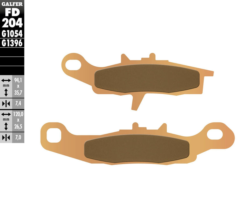 Galfer HH Sintered Brake Pads (Front G1396) Compatible With 01-19 KAWASAKI KX85