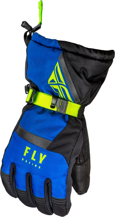 Fly Racing 2023 Snow Cascade Glove (Black/Blue/Hi-Vis, Large)