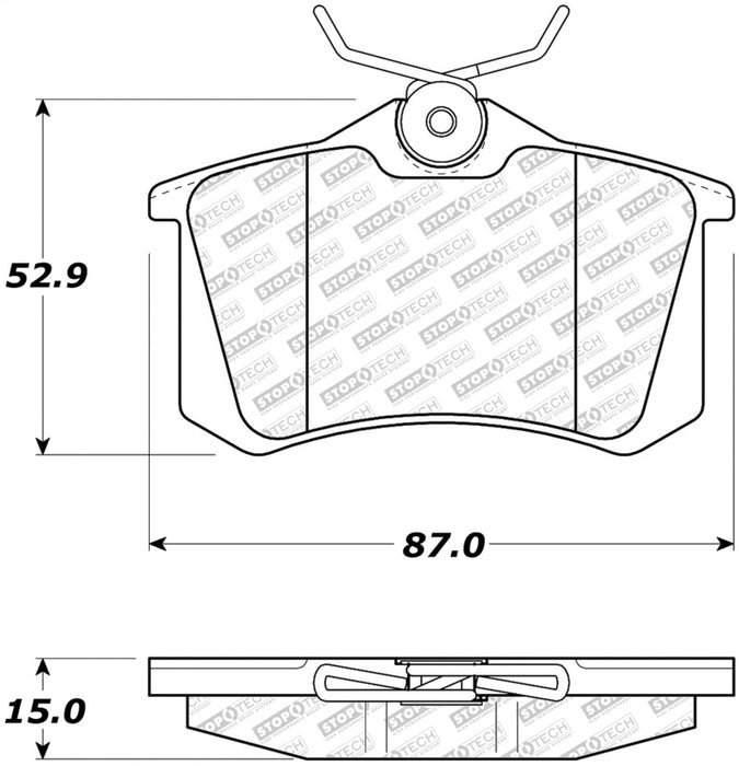 StopTech Street Select Brake Pads Rear 305.034