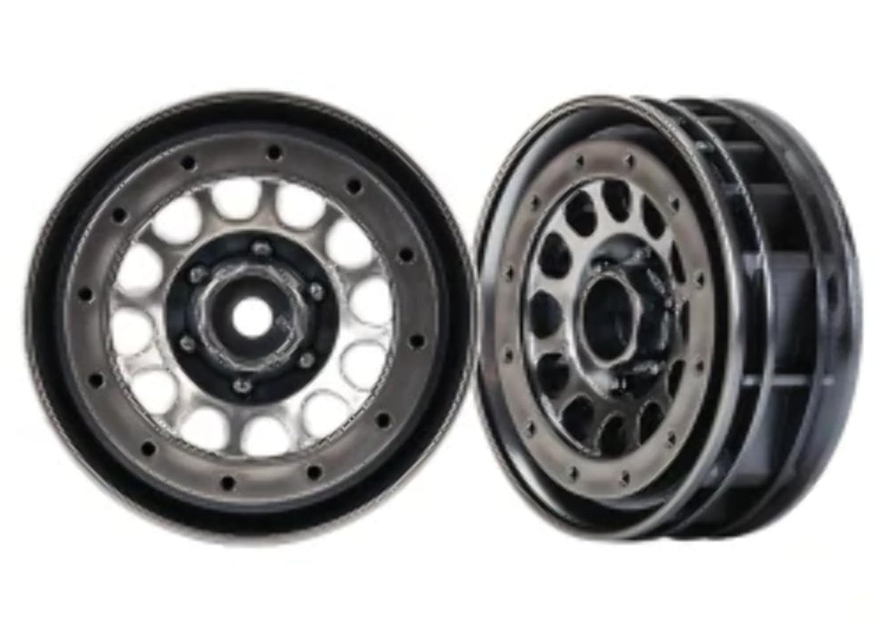 Traxxas 8173 Method 105 Beadlock Wheels 1.9" Black Chrome