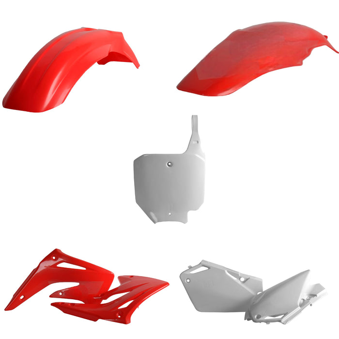 Polisport Full Plastic Kit for Honda CR85(03-07) OEM Quality Restyling Kit with Superior Fit, Flexibility, and Durability (Red/White)