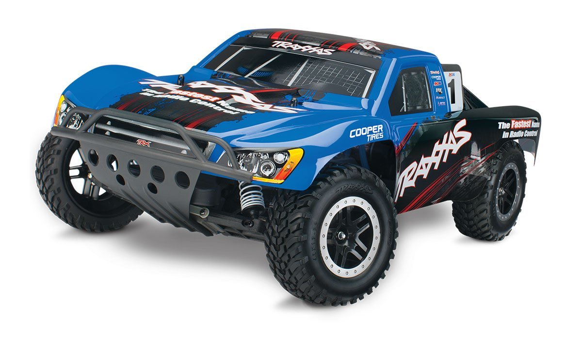 Traxxas Nitro Slash: Powered 2WD Short Course Racing Truck with TQ 2.4 GHz Radio & TSM (1/10 Scale) Blue