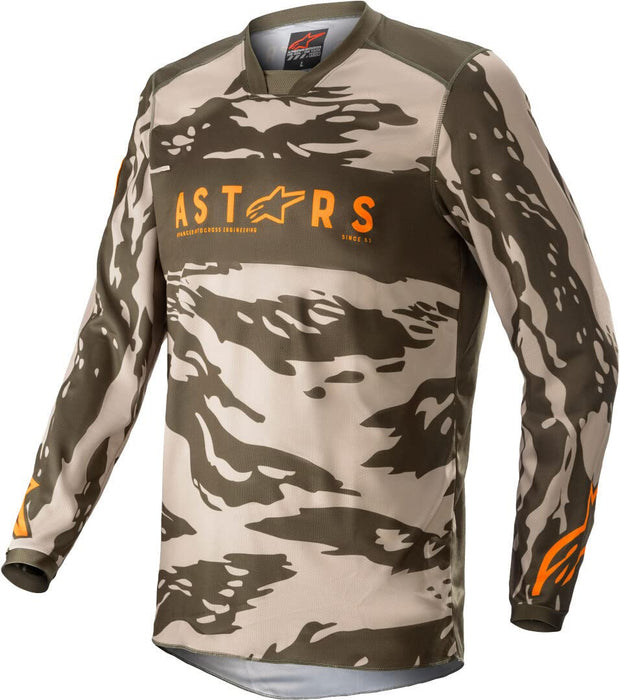 Alpinestars Youth Racer Tactical Jersey Mltry/Sand Camo/Tange Ym (3771222-6840-M)