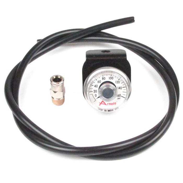 Arnott Air Suspension 160 PSI Air Gauge with Black Bracket for Harley-Davidson - 21-2931-B