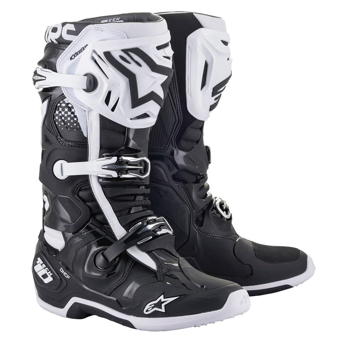 Alpinestars 2010020-12-14 Tech 10 Boots Black/White Sz 14