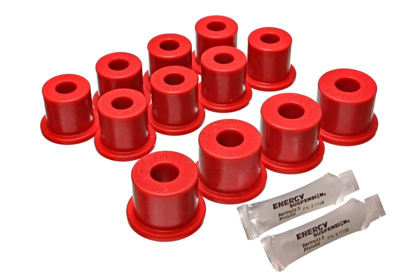 Energy Suspension 80-86 Compatible with Nissan 720 & Hardbody Pickup 2WD Red Rear Leaf Spring Bushing Set 7.2101R