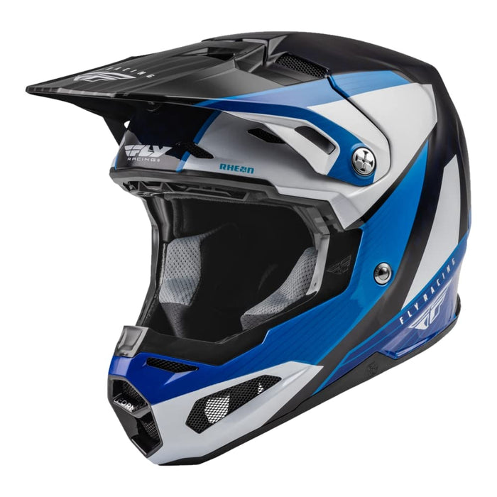 Fly Racing 73-47104L Formula Carbon Prime Visor Blue/White/Blue Carbon Xl/2X