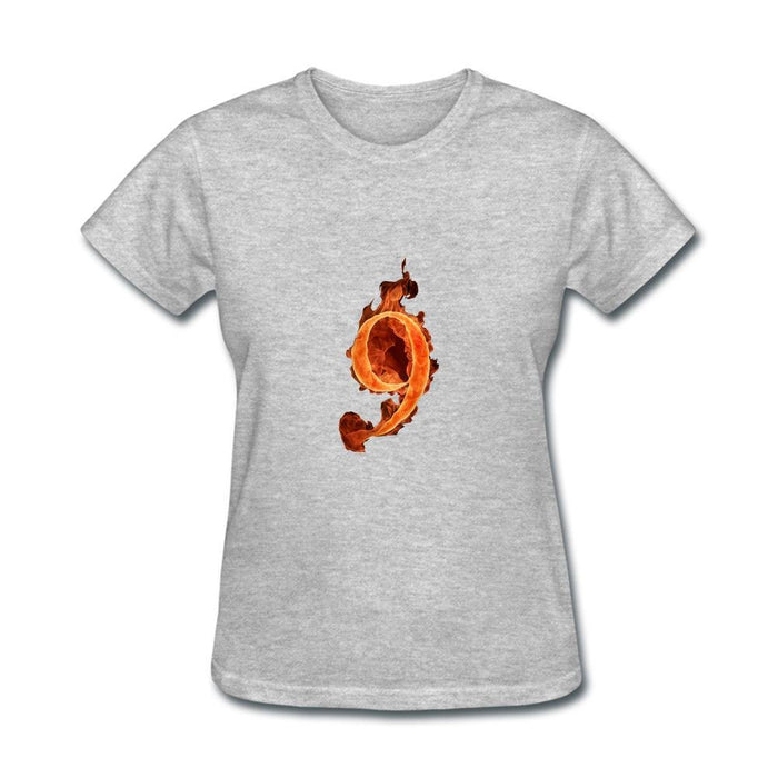 Women's Fire number 9 T Shirts Short