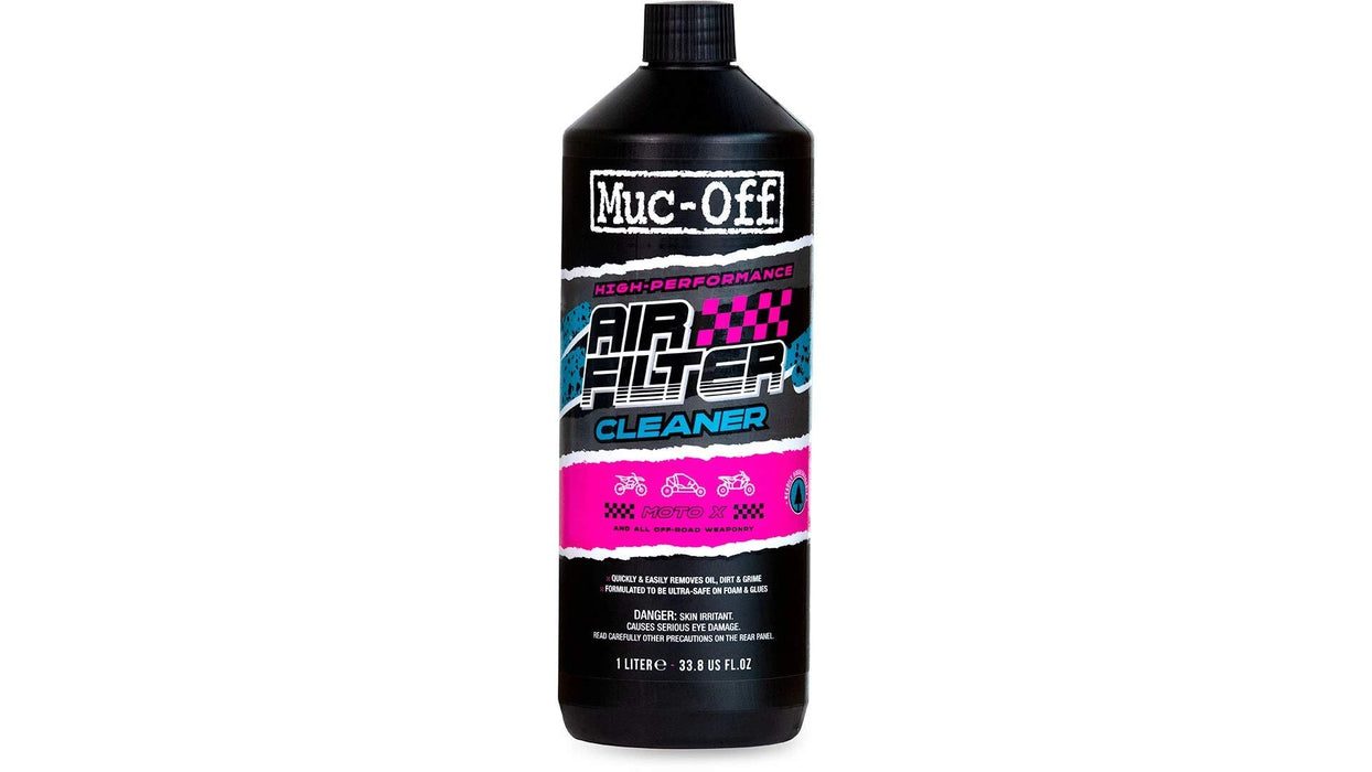 Muc-Off Air Filter Cleaner, 1 Liter - Motorcycle Wash and Degreaser for Foam Air Filters - Motorcycle Cleaner for Motocross, MX, Dirt Bike