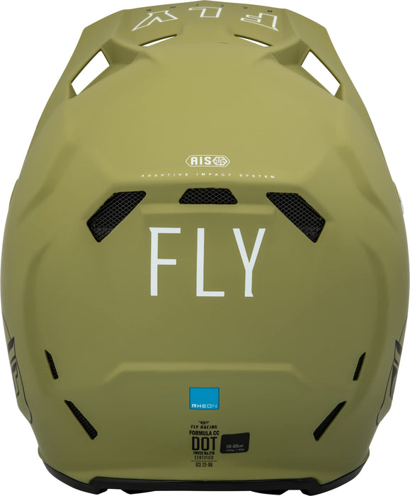 Fly Racing 2023 Adult Formula CC Driver Helmet (Matte Olive Green/Black, XX-Large)