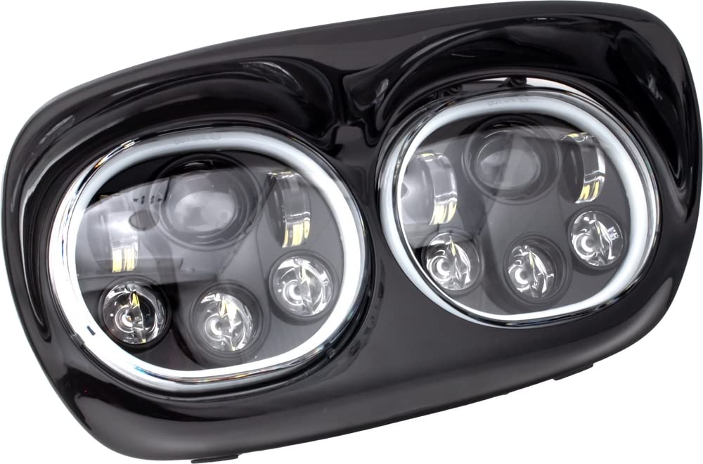 Letric Lighting Co. LLC-LRHP-HCC Dual 5.75in. Projector LED Headlight Assembly - With Full HALO in Chrome Housing