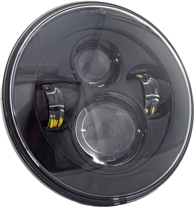 Letric Lighting Co. LLC-ILH-7B 7in. LED Headlight for compatible with Indian - Premium LED - Black