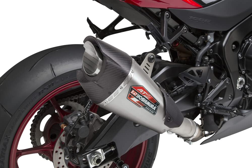 Yoshimura 11182Bp521 At2 Street Series Works Slip-On Stainless Steel Muffler Carbon Fiber End Cap 11182BP521