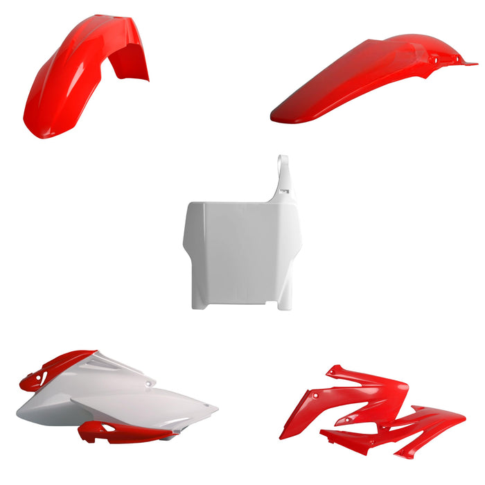 Polisport Full Plastic Kit for Honda CRF250R (2006-2007) OEM Quality Restyling Kit with Superior Fit, Flexibility, and Durability (Red/White)