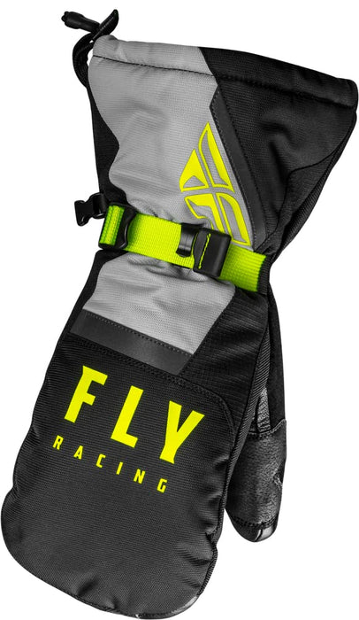 Fly Racing 2023 Snow Cascade Mitten (Black/Grey/Hi-Vis, XX-Large)