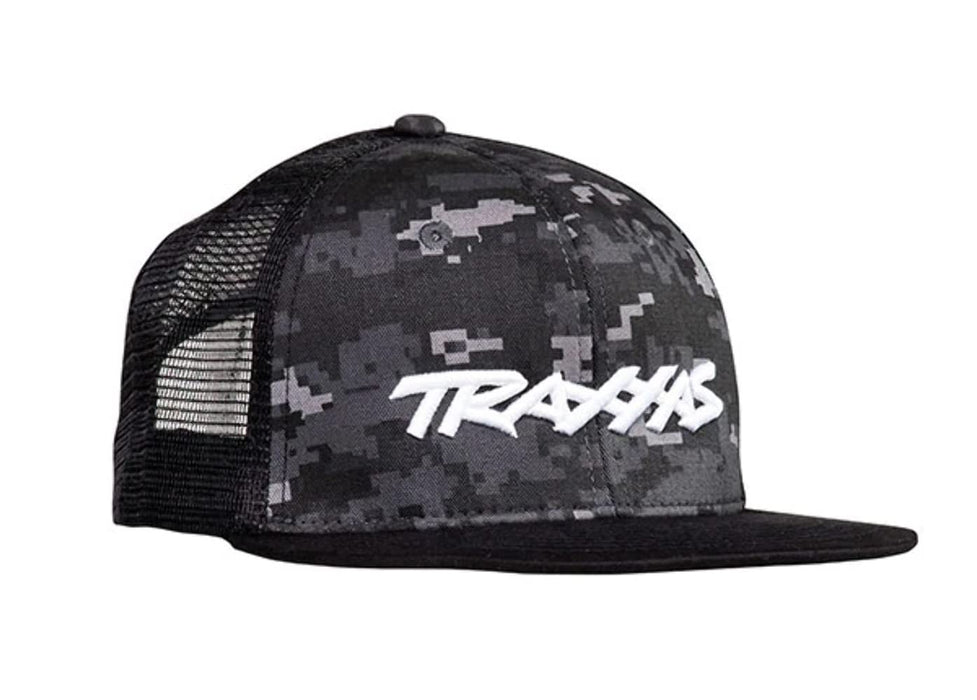 Traxxas 1184-Camo Logo Hat, Flat Bill Black Camo 1184-CAMO