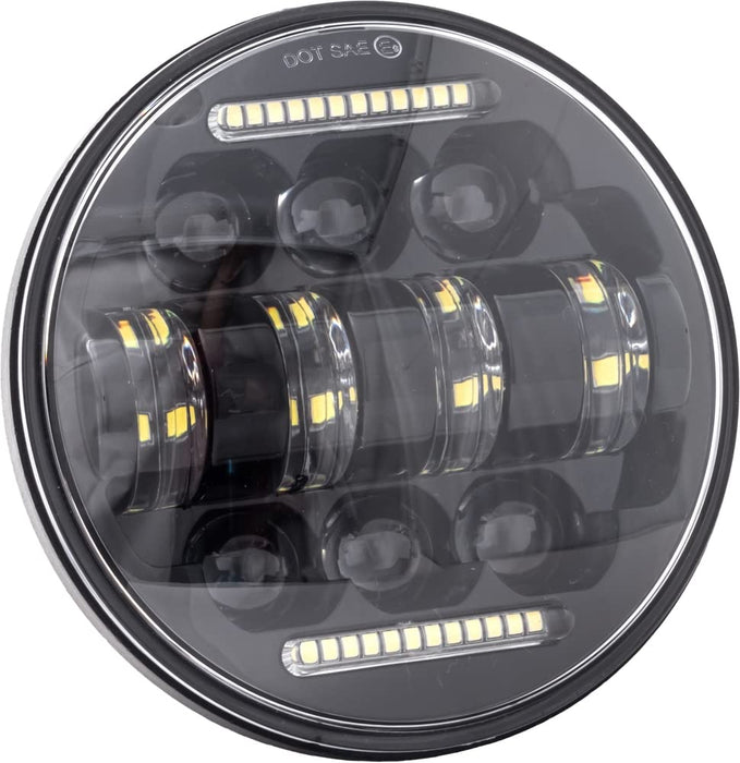 Letric Lighting Co. LLC-LHC-5D 5.75in. LED Headlight - 10-LED with Dual Horizontal DRLs - Black