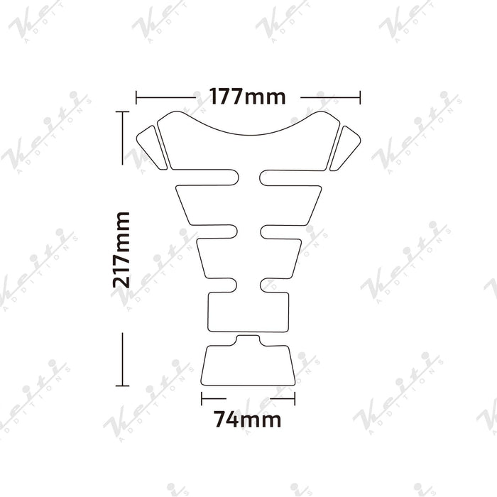 Keiti Motorcycle Tank Pad White/Clear Ninja TKW-501C