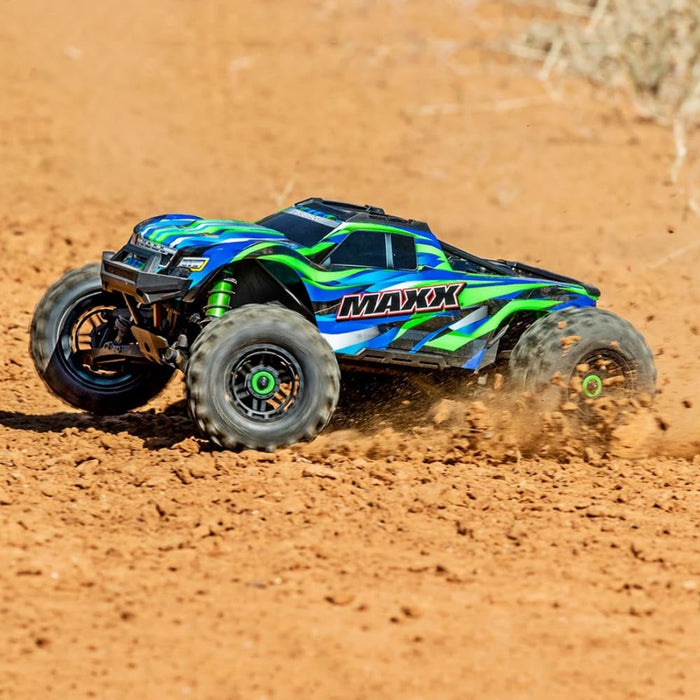 TRAXXAS Maxx Wide Green 1:10 RC Model Car Monster Truck 4WD RTR 2.4GHz