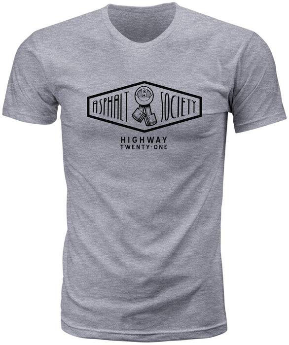 Highway 21 Men's Asphalt Society Tee (Grey Heather, Small)