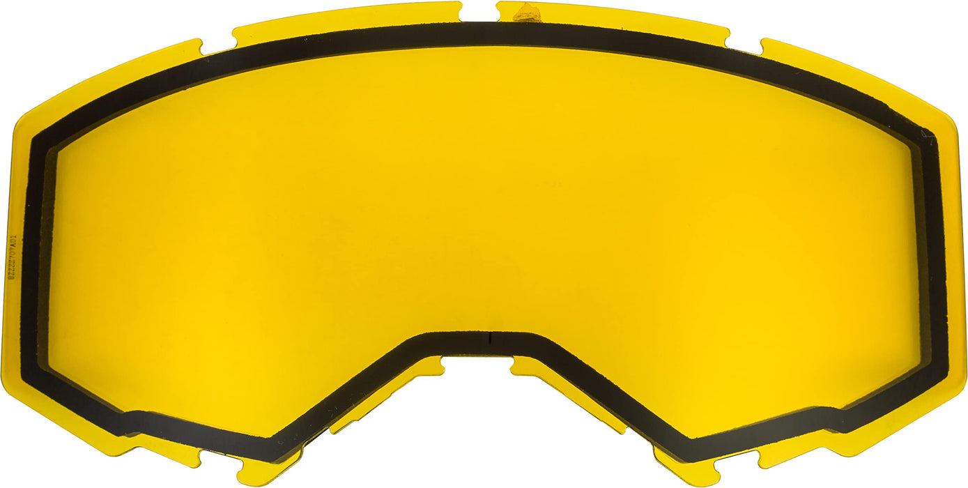 FLY Racing Adult Google Replacment Dual Lens without Vents (Yellow, Fits Zone Pro, Zone and Focus Models)