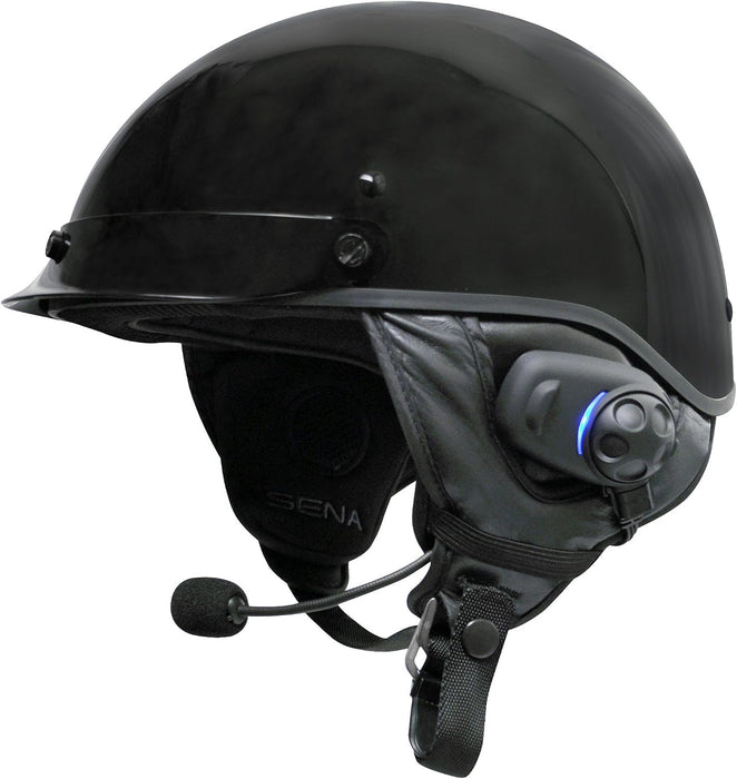 Sena SPH10H-FM-01 Motorcycle Bluetooth Stereo Headset and Intercom with Built-in FM Tuner for Half Helmets, black