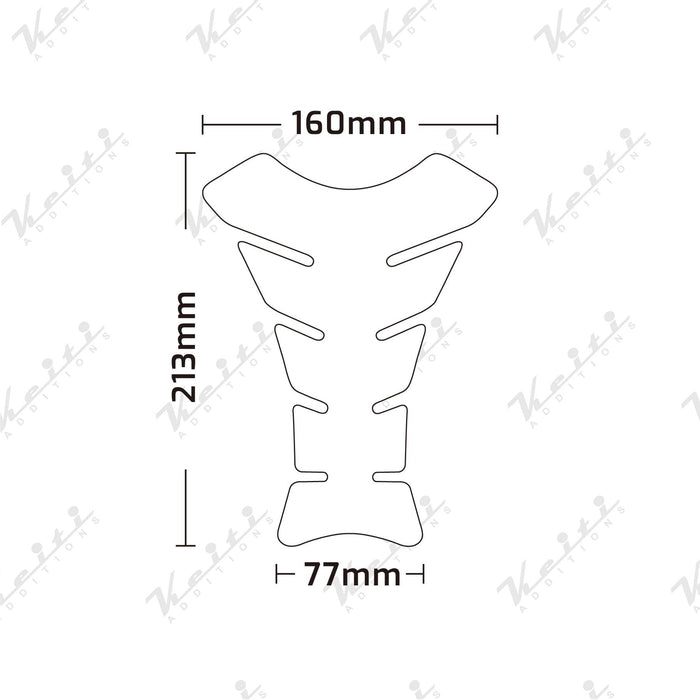 Keiti Tank Pad "RR" Clear - Fits: Honda CBR1000RR 2004-2016